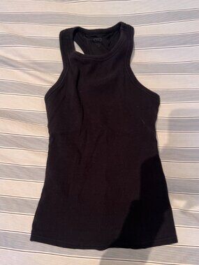 Alo Yoga Ribbed Racerback Tank — Black